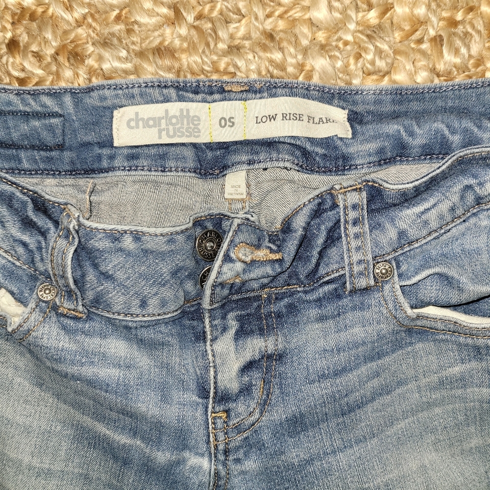 Low rise flare jeans